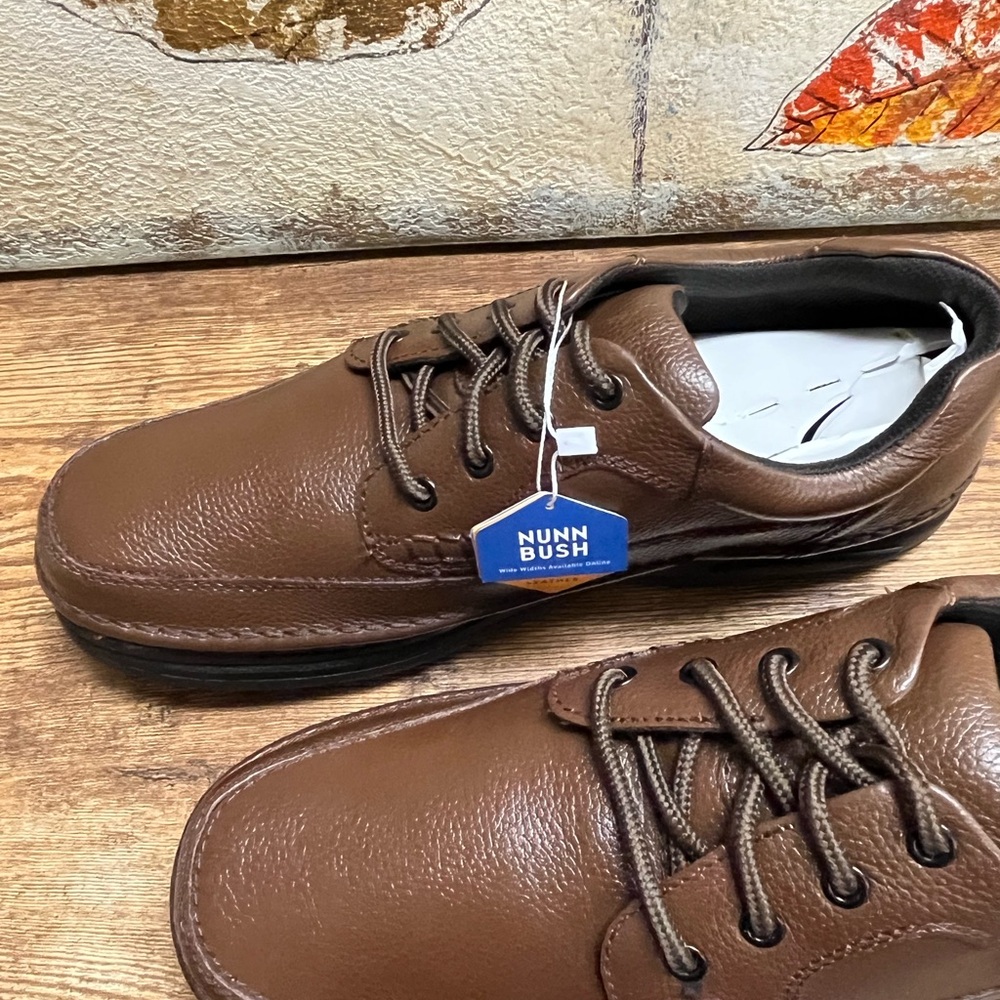 Nunn Bush Men's Tan Leather Oxfords